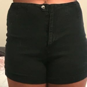 High Waisted Black Shorts